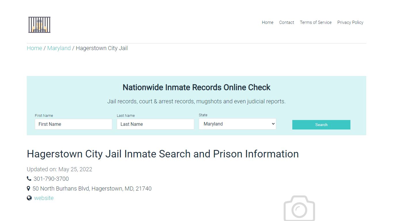 Hagerstown City Jail Inmate Search, Visitation, Phone no ...